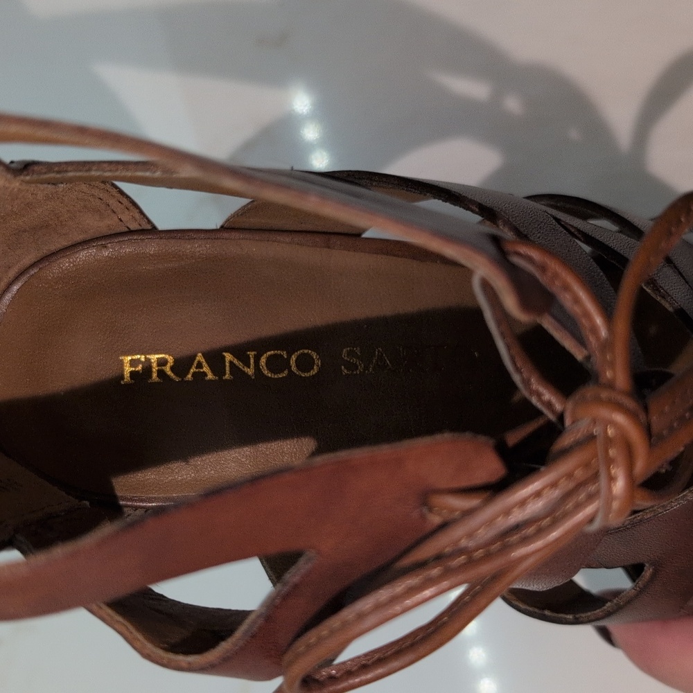 Franco Sarto Women's Gladiator Style Brown Shoes. Size 8.5 - Picture 9 of 14
